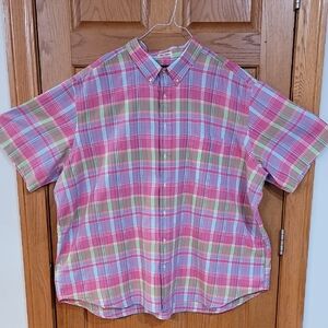 Plaid Short Sleeve Shirt - Multicolor